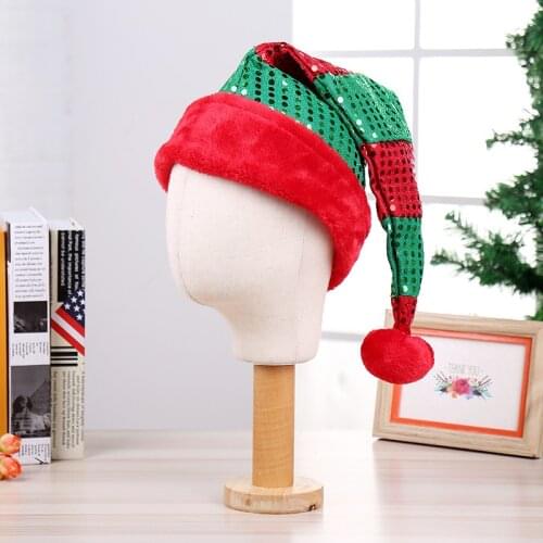Sequin Christmas hat Christmas decorations Christmas dress up sequin hat Christmas adult hat
