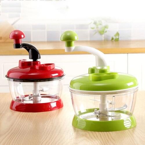 Manual Portable Blender Spiral Vegetable Slicer Meat Grinder Food Processor Multifunctional Kitchen Round Chopper Mixer