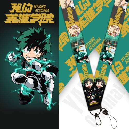 Anime My Hero Academia Cosplay Prop Accessories Chain Key Rings Cell Phone Neck Strap ID Lanyards