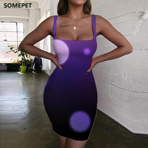 SOMEPET Dots Dress Women Graphics Vestido Sexy Psychedelic Sundress Art Bodycon Dress Womens Clothing Club New Boho Femme