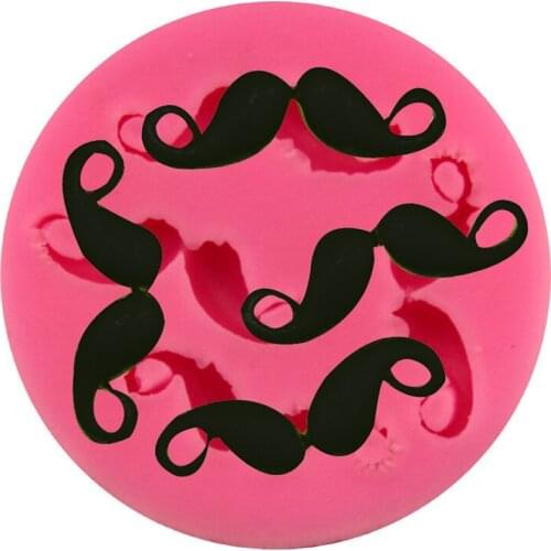Moustache shape silicone mold chocolate flip sugar cake fondant baking tool clay mold handicraft resin mold