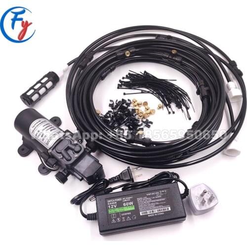 12m Low Pressure Mist Cooling System, Nozzles Mister Garden Sprinkler Irrigation System, Spray Dust Removal System Fog Nozzles