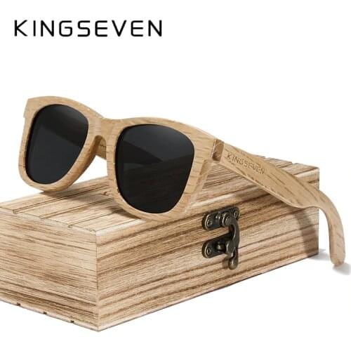 KINGSEVEN Handmade Natural Wooden Sunglasses For Men Polarized Sunglasses Wood Oculos de sol feminino Fashion Sun Shades
