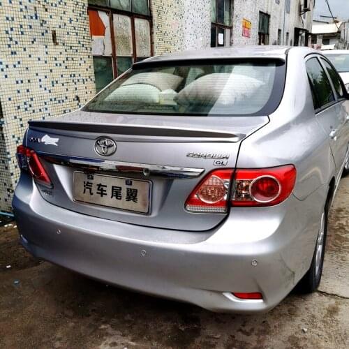 For Toyota 2007-2013 Corolla Spoiler ABS Material Car Rear Wing Primer Color Corolla Rear Spoiler For Toyota Corolla Spoiler