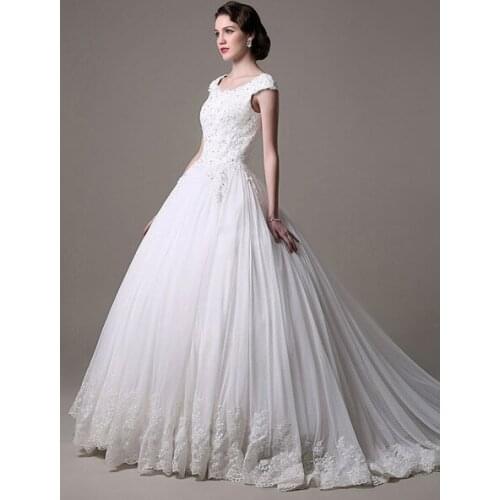 Wedding Dresses 2020 Bridal Dress Princess Sweetheart Lace Rhinestone Appliques Beading Train Wedding Gown New Arrival