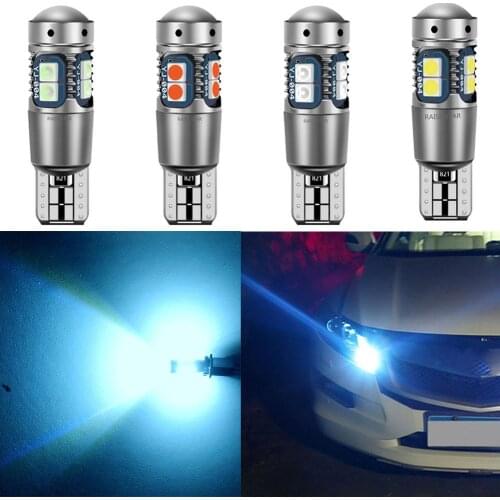 2pcs Silica gel LED COB W5W T10 Wedge clearance light Bulb Auto for License plate reading car door trunk car lamp