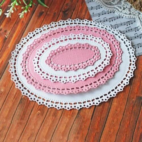 Cutting Dies Beautiful oval new for decoration card DIY Scrapbooking stencil Paper Craft Album template Dies 138*110mm