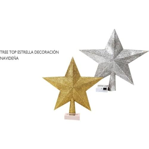 Ornaments for tree Cup with glitter, home decor, Christmas Star 5 tips, bright Decorative light feeds