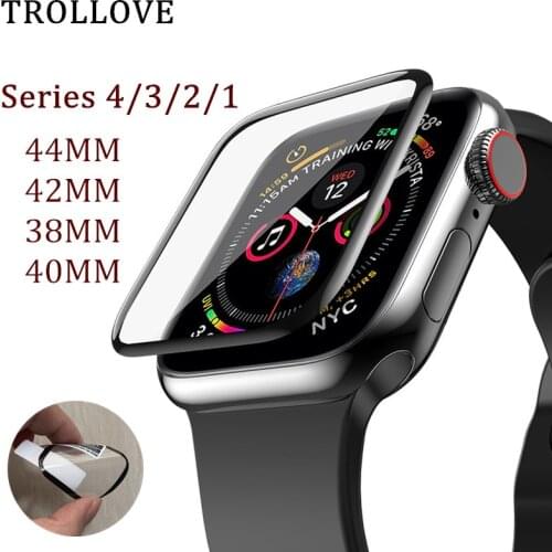 For iwatch 5 4 Screen Protector Soft Film Full Cover for Apple Watch Series 2 3 Protective Films 38mm 42mm 40mm 44mm (Not Glass)