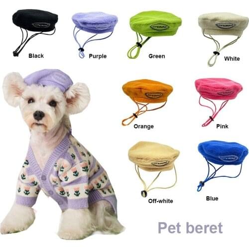Winter Pet Dog Hat Fashion Warm Dogs Berets Windproof Pet Hats Corduroy Dog Accessories For Small Medium Dogs Chihuahua Perro