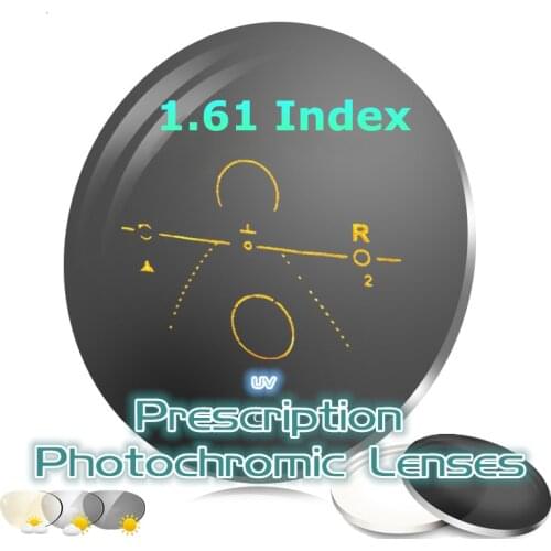 1.61 Index Aspheric Progressive Photochromic Addition Multifocal Transition Lens Prescription Myopia/Hyperopia/Presbyopia 2 PCS