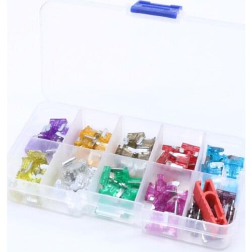 100Pcs Assorted Car Truck Mini Low Profile Fuse Micro Blade Fuse Set Kit 3A 5A 10A 15A 20A 25A 30A 35A 40A