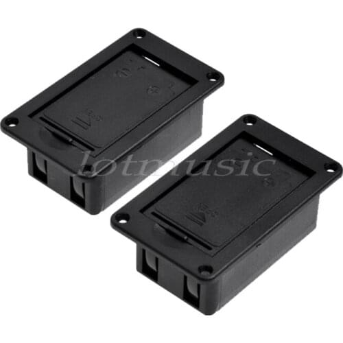 2 Pcs 9V Battery Holder Case Box Base for Active Guitar Bass No Terminal