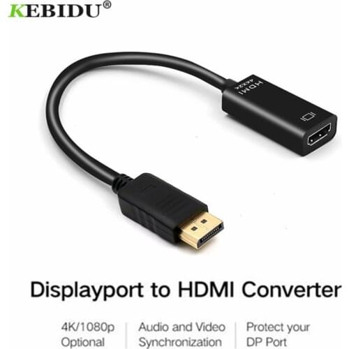 4K 1080P DP Displayport Adapter Display Port Cable Converter For PC Projector Displayport to HDMI-compatible Adapter