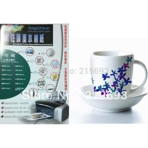 50 sets/lot No need varnish or coating oil and free shipping,easily use A4 size inkjet clear water paper