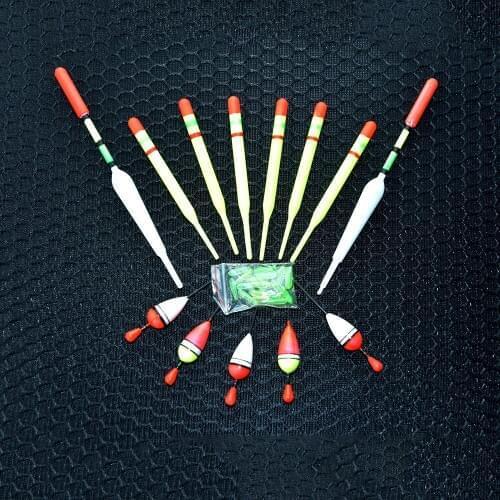 7 sets/bag 15pcs/set Mix Size Slip Drift Tube Indicator For Fishing Fishing Float Set