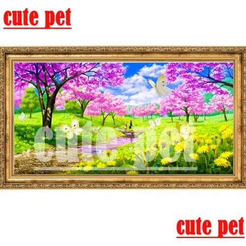 5d Diamond Painting Large Diy art embroiderySpring scenery home wall decoration inlaid diamond art oil painting Kit mosaic