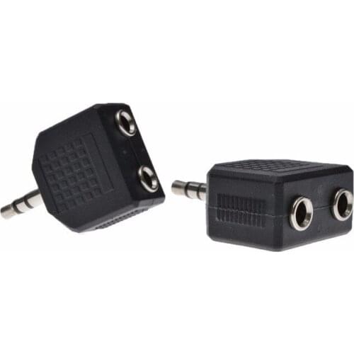 Audio 3.5mm 1 male to 2 Dual female Earphone Headphone Y Splitter Cable Cord Adapter Jack For MP3 MP4 PHONE