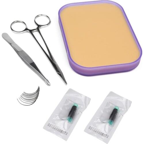 Basic Suture Practice Training Kit with Medical Skin Pad Model Simplified Suture Kit for Student Surgical Suture Training