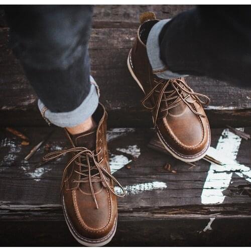 Maden Safety Working Ankle Mens Boots Clarks Winter Snow Men Boot Cowhide Martin Steel Male Shoe Army Lace-up Designer Shoes