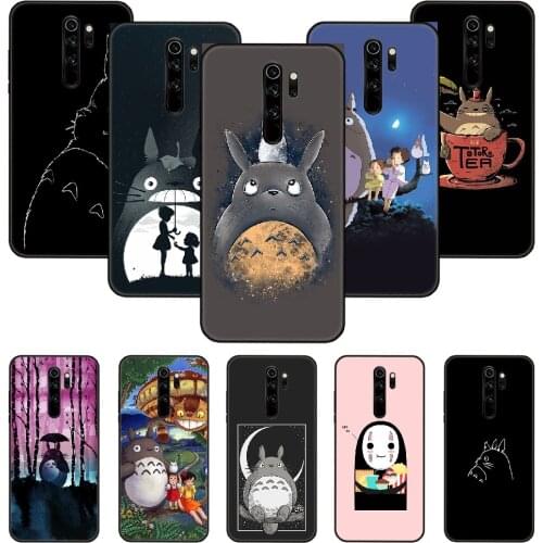 Phone Case For Xiaomi Redmi Note 8 8T 7 7A 9 9S 8A 4 5 Pro Black Cover Prime Trend Waterproof Soft Etui Silicone Ghibli Totoro