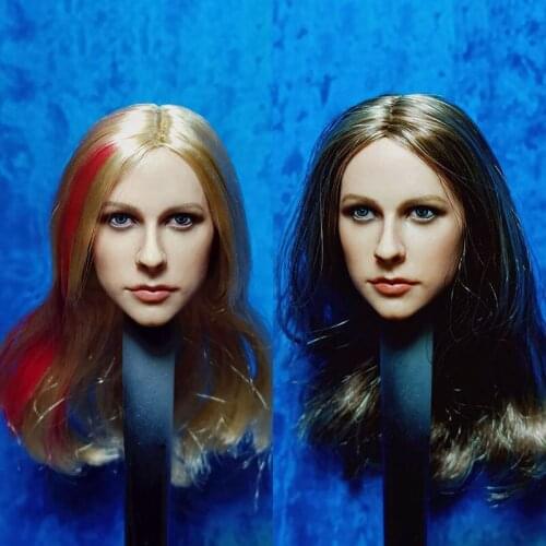 WOLFKING 1/6 Female Star Head Sculpt WK89024 Hair Transplant Girl Head Carving Fit 12'' Action Figure Body