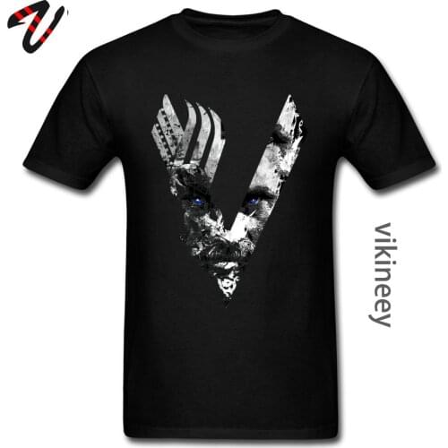 Ragnar Vikings Lothbrok Odin Vintage Tshirt 100% Cotton Short Sleeve Tops & Tees Hot Sale Fashion Brand Mens Summer T Shirt