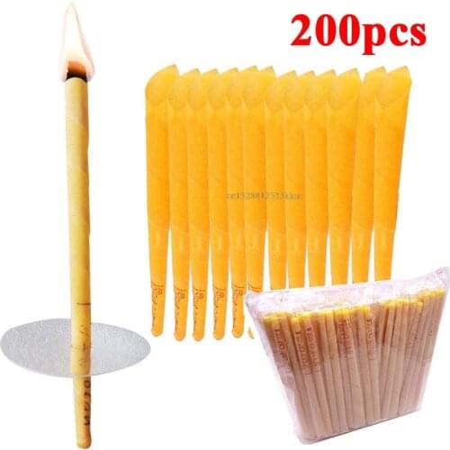 200-10pcs Ear Candle Wax Removal Tool Ear Cleaner Ear Candle Beeswax Good Product Hopi Ear Wax Indian Coning Fragrance Cleaning