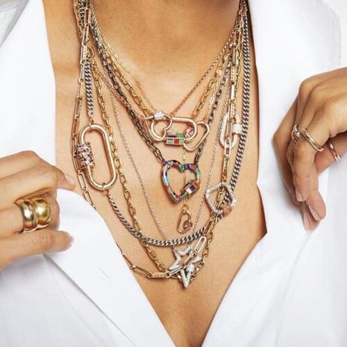 Juya DIY Decoration Fastener Accessories Supplies Carabiner Screw Lock Clasps For Hand made Punk Gothic Jewelry Making Component