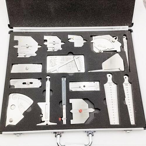 Combined suit(16 in 1) with 16 pcs completely welding gauge gage test ulnar welder inspection