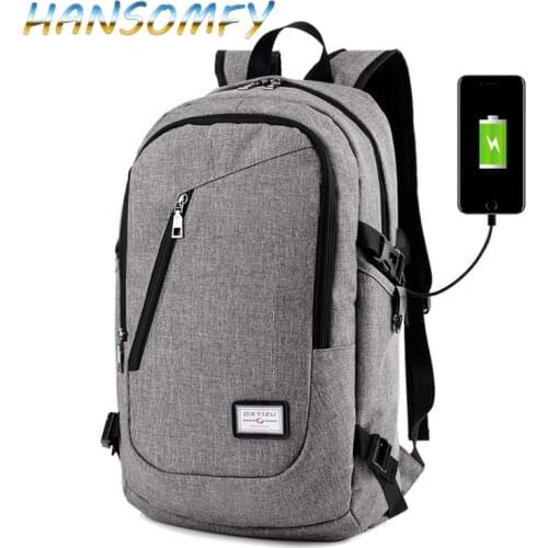 Fashion man laptop backpack usb charging computer backpacks casual style bags large male business travel bag backpack X2-10