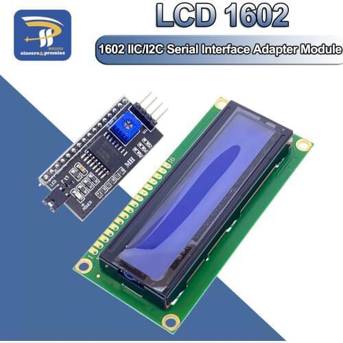 1602 16x2 HD44780 for Arduino Character 5V LCD Blue Screen 1602A IIC/I2C Serial PCF8574 Interface Adapter Plate Module DIY KIT