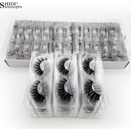 Wholesale mink false eyelashes 20/30/40/50/100 pairs private logo fake lashes natural long make up lash extension cilios in bulk