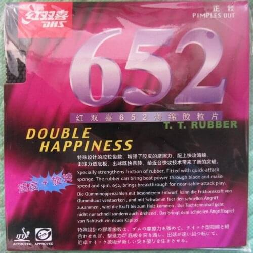 Original DHS 652 Table Tennis Rubber table tennis racket indoor sports pimples out speed and control racquet sports ping pong