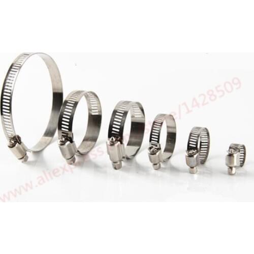 Adjustable Type Screw Band Worm Drive Hose Clamps, Stainless steel hose Hoop Pipe Clips