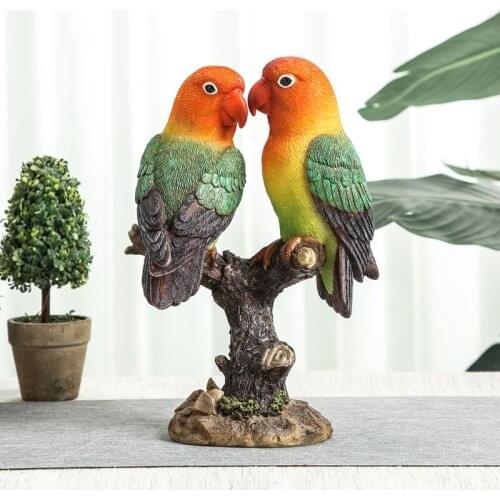 Creative love bird ornaments Nordic home living room TV cabinet decorations
