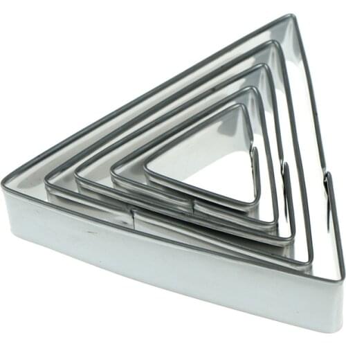 5pcs/set DIY Triangle Stainless Steel Cookies Cutter Cake Cookie Mold Slicer Frame Biscuit Cutters