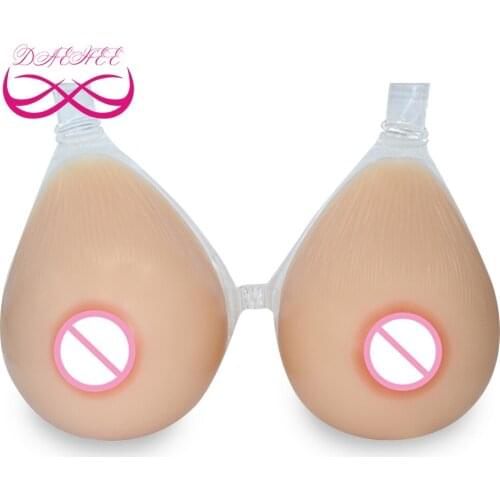 Teardrop 1200g/Pair D Cup Silicone Fake Breast Forms Fake Boobs Tit Sexy Bust Chest With Straps For Men Crossdresser Drag Queen