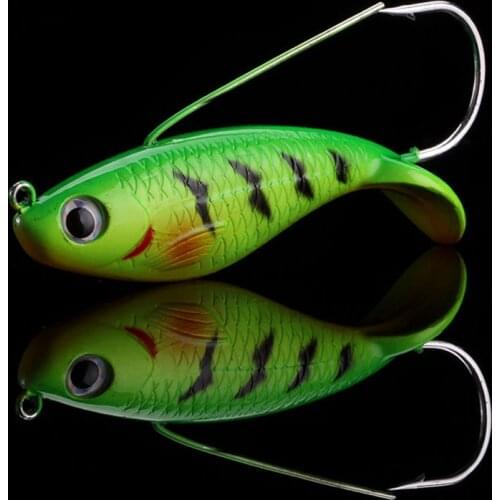 WALK FISH 1PCS 8cm 21.4g VIB Anti Grass Fishing Wobbler Artificial Hard Lures Single Hooks Laser Body Lifelike Fishing Tackle
