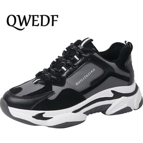 2019 Women Vulcanize Shoes Fashion New Woman Comfortable Breathable White Flats Female Platform Sneakers Chaussure Femme X15-22