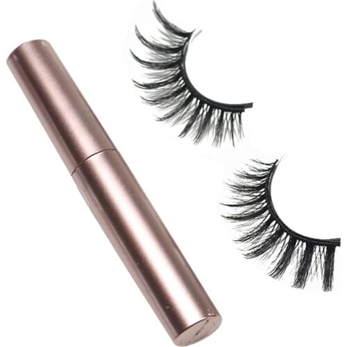 1 Pair Magnetic Eyelashes 3D False Eyelash Magnetic Eyelashes Magnet Eyeliner Fake Eyelash Tweezer Set Long Lasting Lash Makeup