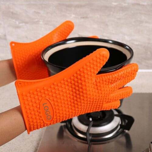 100% FDA Silicone Heat Resistance Gloves Stars Microwave Oven Gloves Baking Gloves Mitts