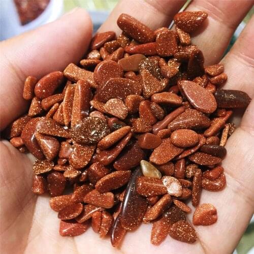 100G Natural gold sand stone crystal tumbling crystal healing specimen gem mineral home desktop aquarium decoration