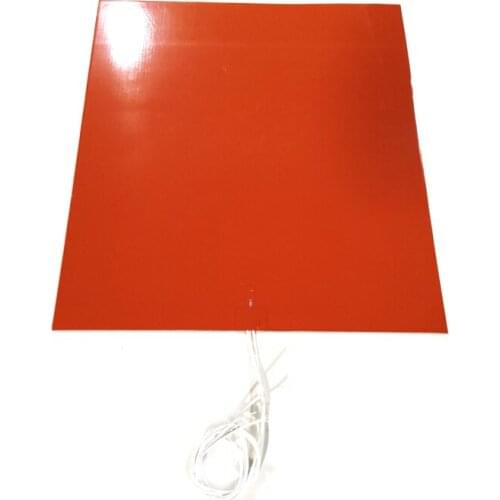 110V 1500W 500*550*1.5mm Silicone Heater for 3d printer adhesive 1 side 100k thermistor 1000mm lead wire