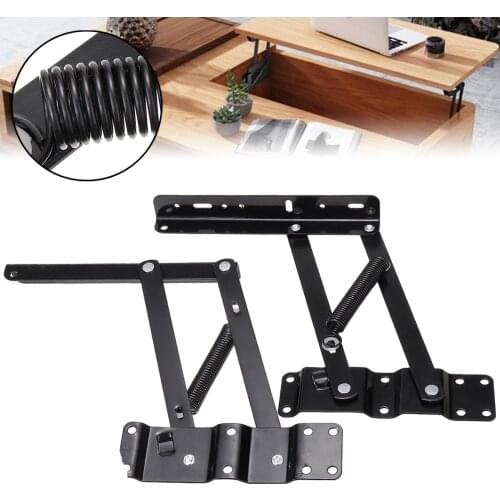 2Pcs/set Folding Spring Bracket Multifunctional Tea Table Hinge Furniture Lift Up Top Lifting Rack Shelf Accessories