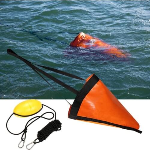 24 '/32 '/42 ' Sea Drogue Anchor float Marine Kayak Drift Anchor 30ft Rowing Sock Brake Boat Fishing Canoe