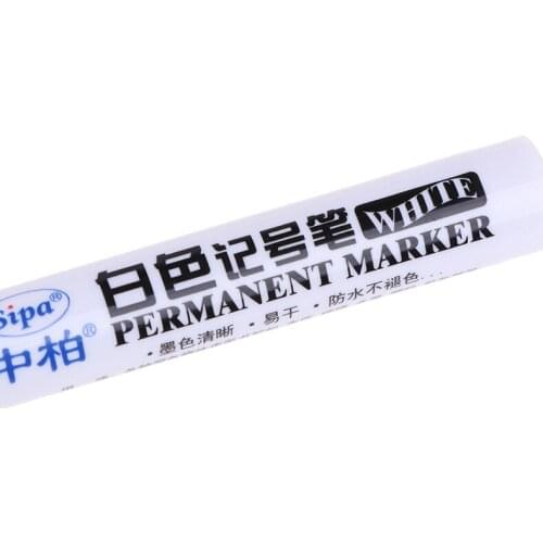 5pcs SM389 White Marker Pen Permanent For Metal Metallic Pen Craftwork Supplies