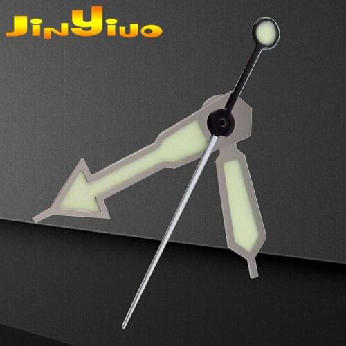Fit NH35A NH36A 7S26 Silver edge Watch Hand Needles Super Green Luminous Watch Replacement Repair Accessories hands