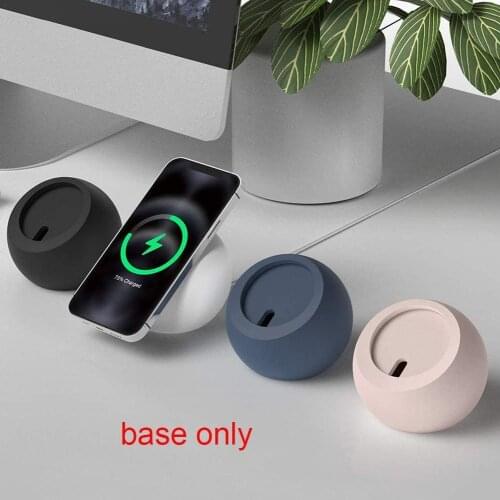 Charger Holder Stand for IPhone 12 Pro Max Silicone Mount Desktop Fast Charging Magnetic USB Phone Charger Support