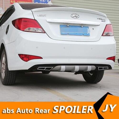 For HYUNDAI Verna ABS Rear Bumper Diffuser Protector For 2011-2016 accent Body kit bumper rear Front shovel lip rear spoiler
